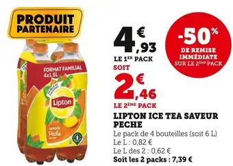 U Express Lipton ice tea saveur peche offre