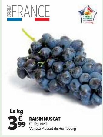 Auchan Supermarché Raisin muscat offre