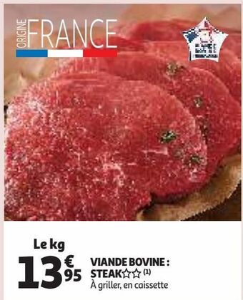 Auchan Supermarché Viande bovine : steak offre