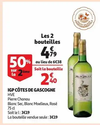 Auchan Supermarché Igp côtes de gascogne offre