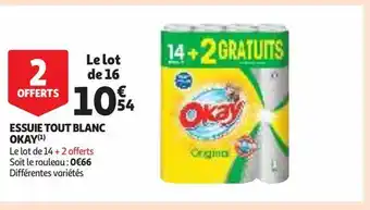 Auchan Supermarché Essuie tout blanc okay offre
