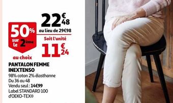 Auchan Pantalon femme inextenso offre