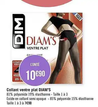 Géant Casino Collant ventre plat diam's dim offre