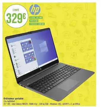 Géant Casino Ordinateur portable hp offre