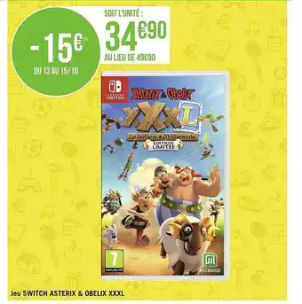 Géant Casino Jeu switch asterix & obelix xxxl offre
