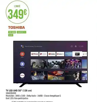 Géant Casino Tv led uhd 50 offre
