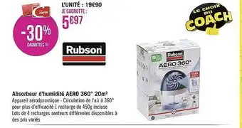 Géant Casino Absorbeur d'humidité aero 360° 20 m² rubson offre