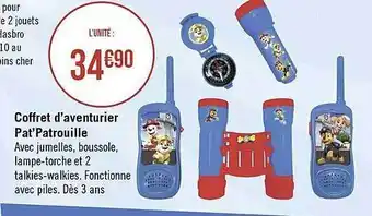 Géant Casino Coffret d'aventurier pat'patrouille offre
