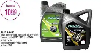 Géant Casino Huile moteur rordcar offre