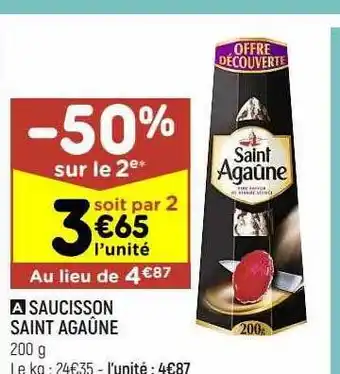 Saucisson saint agaûne