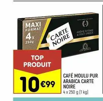 Leader Price Café moulu pur arabica carte noire offre