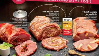Colruyt Rôti de porc gitan, rôti de porc échine montagnard, rôti transalpin en papillotte offre