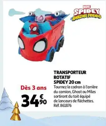 Auchan Transporteur Rotatif Spidey 20 cm offre