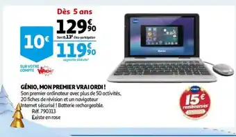 Génio, Mon Premier Vraiordi