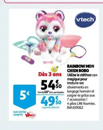 Auchan Rainbow mon chien bobo offre
