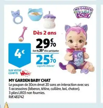 Auchan MY Garden Baby Chat offre
