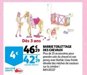 Auchan Barbie toilettage Des Cheveaux offre