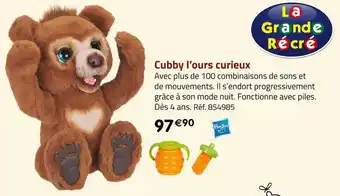 Géant Casino Hasbro cubby l’ours curieux offre
