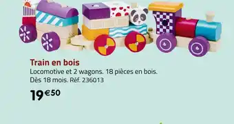 Géant Casino Train en bois offre