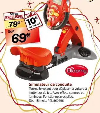Bloomy simulateur de conduite