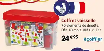 Géant Casino Écoiffier coffret vaisselle offre