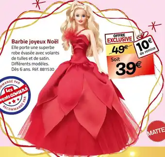 Géant Casino Barbie barbie joyeux noël offre