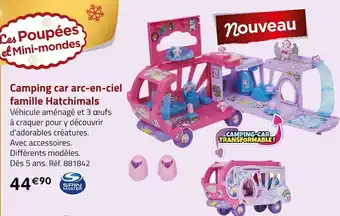 Géant Casino Spin master camping car arc-en-ciel famille hatchimals offre