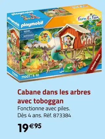 Playmobil cabane dans les arbres avec toboggan