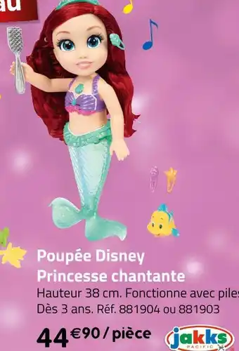 Géant Casino Jakks poupée disney princesse chantante offre