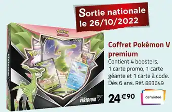 Géant Casino Asmodee coffret pokémon v premium offre