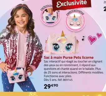 Géant Casino Sac à main purse pets licorne offre
