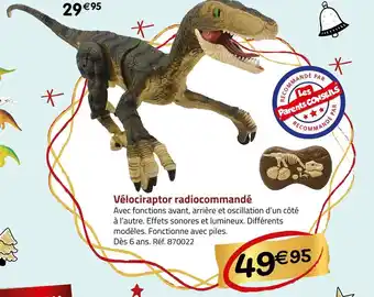 Géant Casino Vélociraptor radiocommandé offre