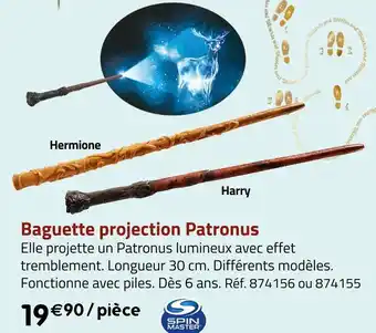 Géant Casino Spin master baguette projection patronus offre