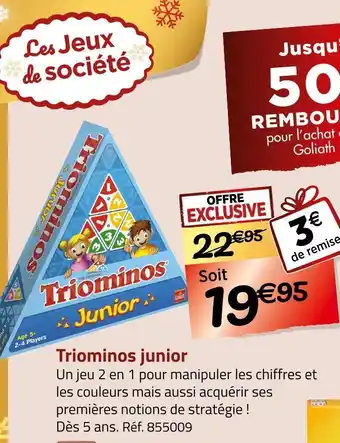 Géant Casino Goliath triominos junior offre