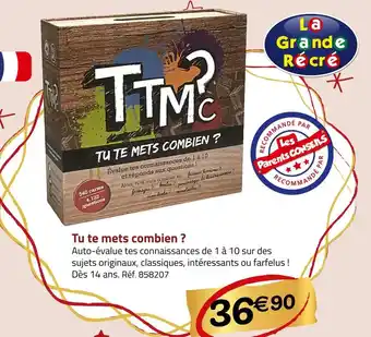 Géant Casino La grande récré tu te mets combien ? offre