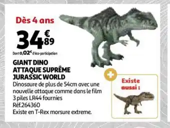 Auchan Giand Dino Attaque Supréme Jurassic World offre