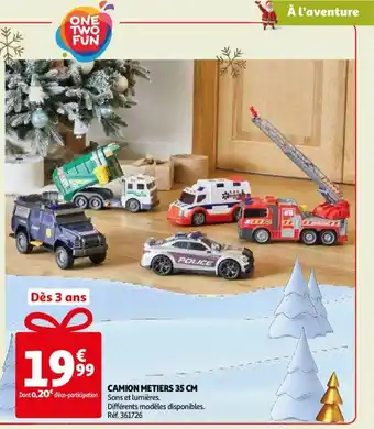 Auchan Camion Metiers 35 cm offre