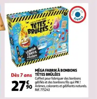 Auchan Méga Fabrik A Bonbons Tétes Brulées offre