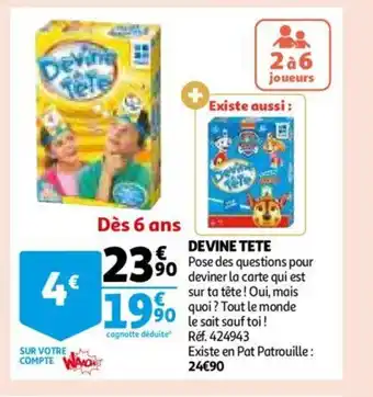 Auchan Devine Tete offre