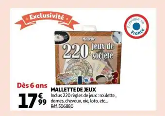 Auchan Mallette De Jeux offre