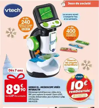 Auchan Genius XL - Microscope Vidéo Interactif offre