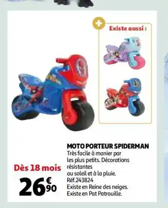 Moto Porteur Spiderman