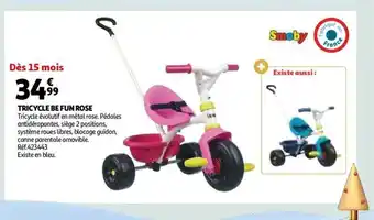 Auchan Tricycle Be Fun Rose offre