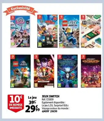 Auchan Jeux Switch offre