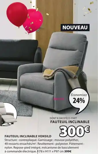JYSK Fauteuil Inclinable Vonsild offre