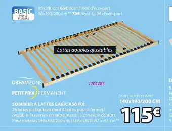 JYSK Sommier A Lattes Basic A50 Fix offre
