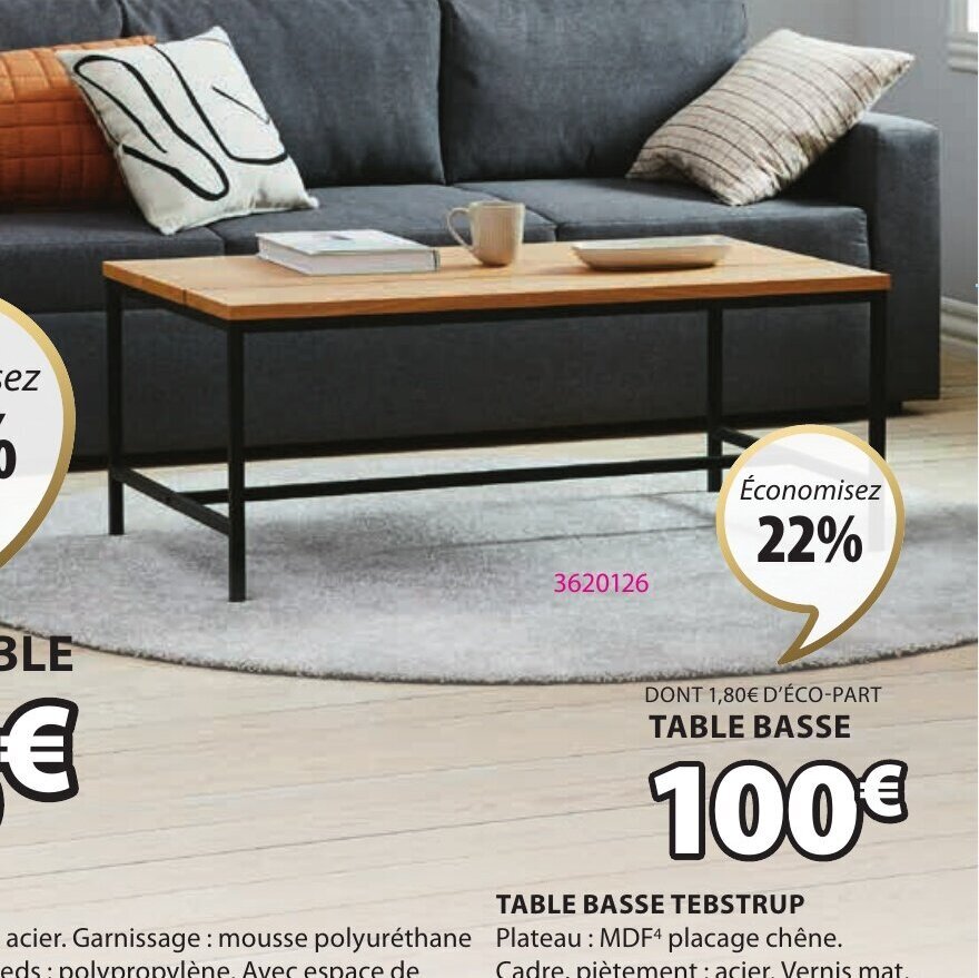 Promo Table Basse chez JYSK