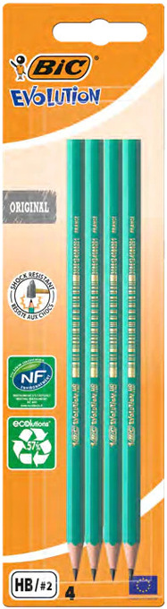 Bureau Vallée 4 CRAYONS DE PAPIER HB EVOLUTION 650 offre