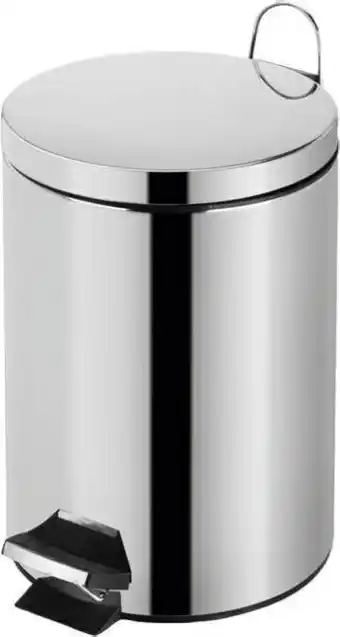Géant Casino Poubelle à pédale ronde 14L en inox offre