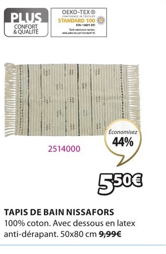 JYSK Tapis De Bain Nissafors offre